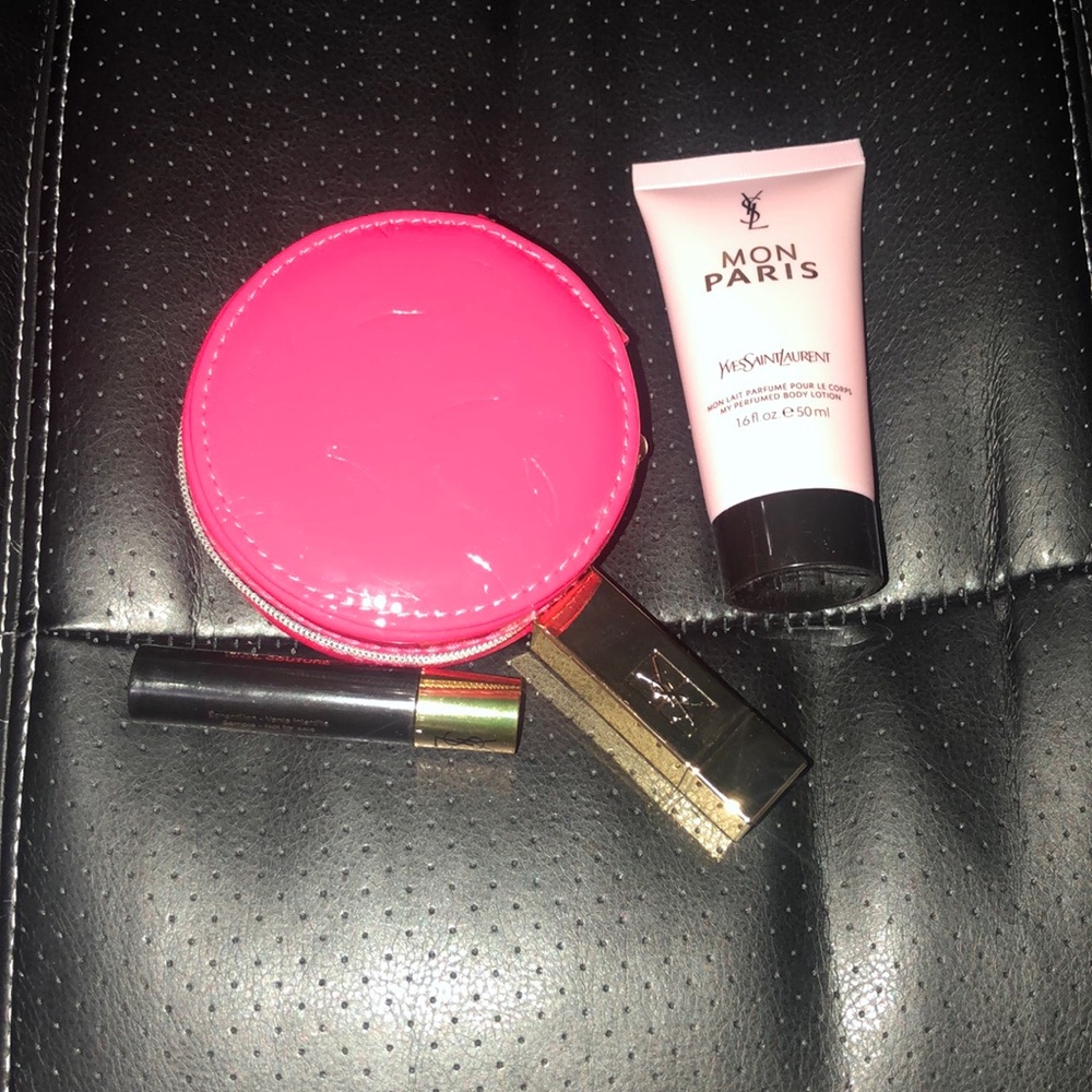 Ysl makeup bundle lipstick, lotion and mascara